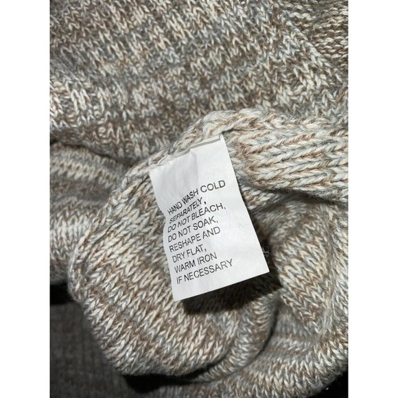 Jeanne Pierre Cable Knit Sweater Women's Large Crew Neck 100% Cotton Gray. - Picture 6 of 8